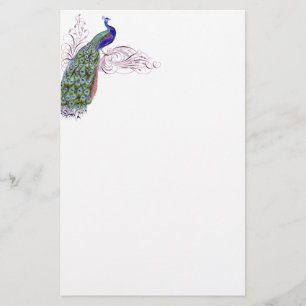 Vintagepåfågel Brevpapper