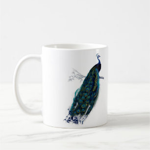 Vintagepåfågel Kaffemugg