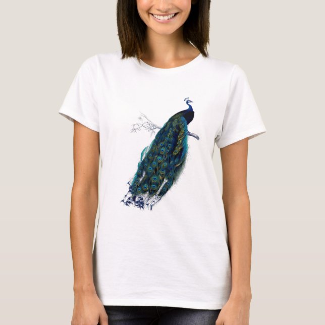Vintagepåfågel Tee Shirt (Framsida)