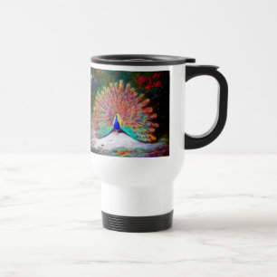 Vintagepåfågelmålning Resemugg