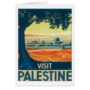 VintagePalestina mellan östern Hälsningskort