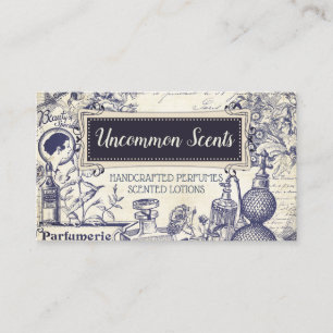 Vintageparfym vädrar lotionsvisitkorten visitkort
