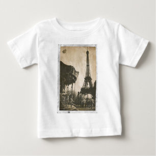 VintageParis vykort, Eiffel torn T Shirt