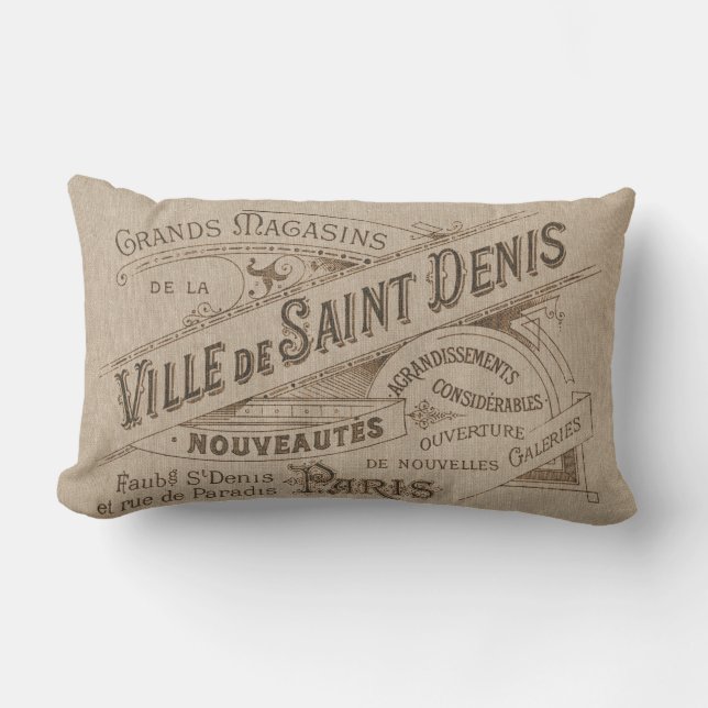 Vintageparisisk reklam Villa Saint Lumbarkudde (Framsida)