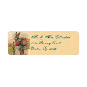 Vintagepåskadressetiketter Returadress Etikett