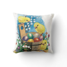 Vintagepåskchickar kudder