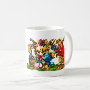 Vintagepåskhare. Påskgåvamuggar Kaffemugg