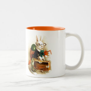 Vintagepåskhare. Påskgåvamuggar Två-Tonad Mugg