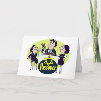 Vintagepåskhögtidfamilj Kort