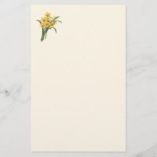 Vintagepåskliljabrevpapper Brevpapper