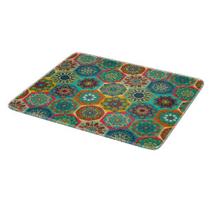 Vintagepatchwork med blom- mandalainslag