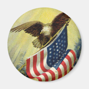 Vintagepatriotism, patriotisk örnamerikanska magnet