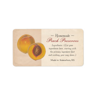 Vintagepersikaetiketter Adressetikett