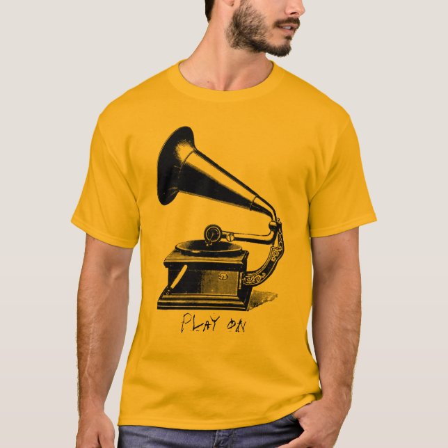 VintagePhonographutslagsplats T-shirt (Framsida)