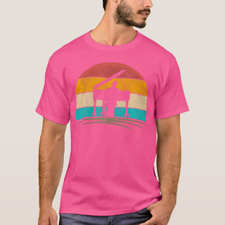 Vintagepianist Retro 70-tal Otryggad Pianospelare  T Shirt