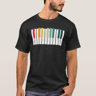 Vintagepiano Pianist Musik Tangentbord Musiker Ut T Shirt