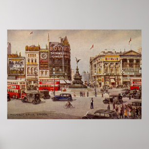 VintagePiccadilly cirkus London Poster