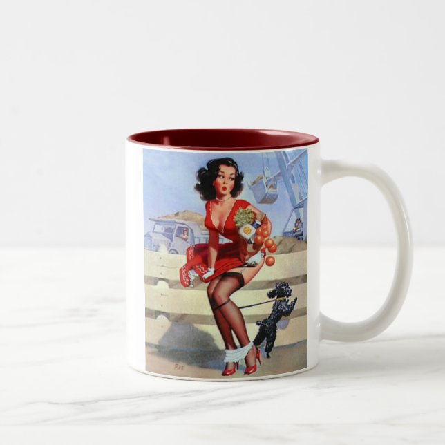 Vintagepinup Två-Tonad Mugg (Höger)