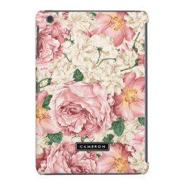 Vintagepion- och vanlig hortensiamönster