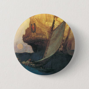 Vintagepirat, Attack på en galleon av Howard Pyle Knapp