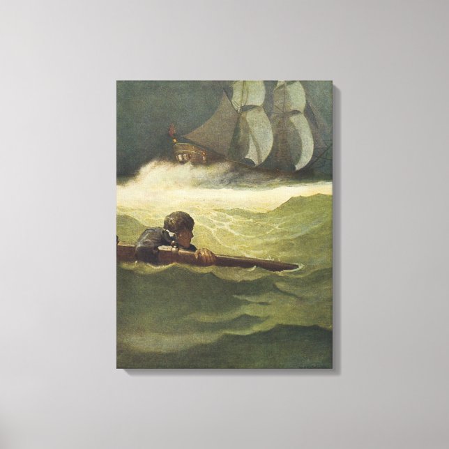 Vintagepirater, Covenants skeppsbrott av NC Wyeth Canvastryck (Framsida)