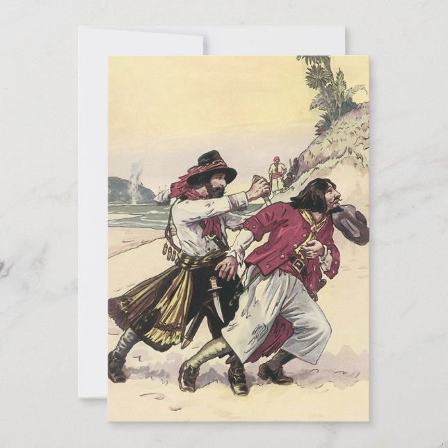 Vintagepirater, duell till döden på stranden (Framsida)