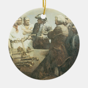 Vintagepirater, Förbereder myteri av NC Wyeth Julgransprydnad Keramik