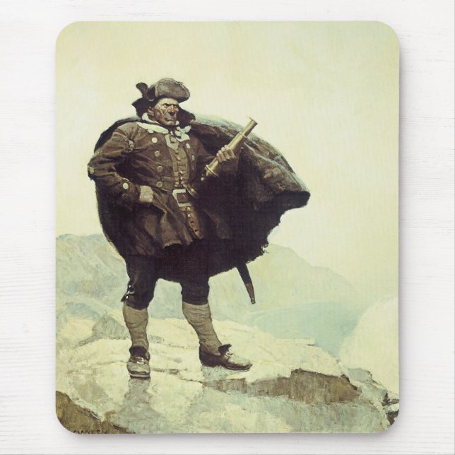 Vintagepirater, Kapten Bill Bones av NC Wyeth Musmatta (Framsidan)