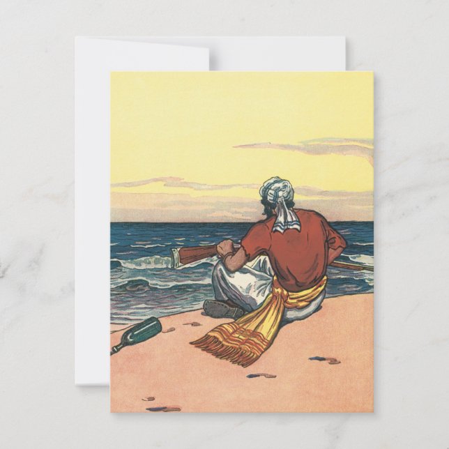 Vintagepirater, strandsatta på en öde ö (Framsida)