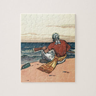 Vintagepirater, strandsatta på en öde ö pussel