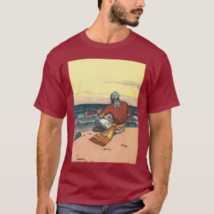 Vintagepirater, strandsatta på en öde ö t-shirt