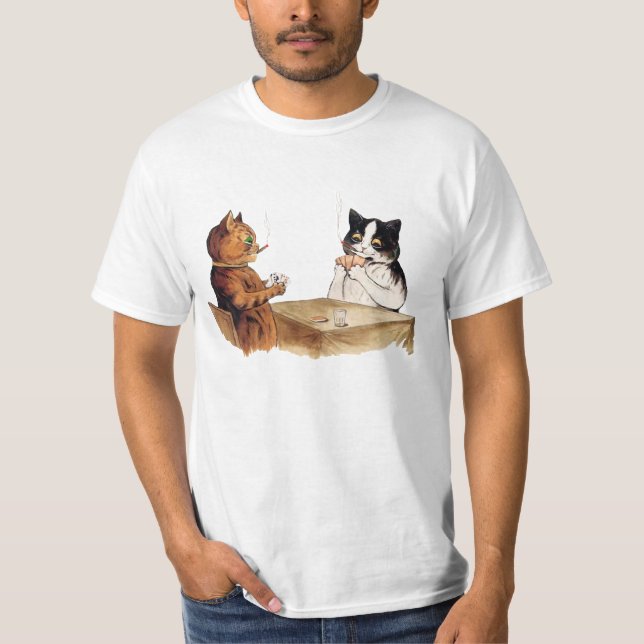 vintagepoker som leker katter tee shirt (Framsida)