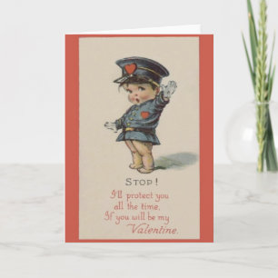 Vintagepolisvalentin Helgkort