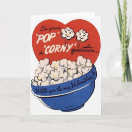 VintagePopcornvalentin kort för dag