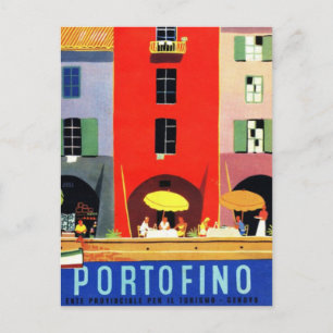 VintagePortofino Genova italien Vykort