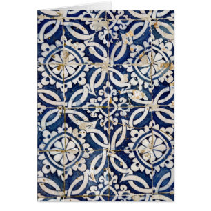 Vintageportugis Azulejo Hälsningskort