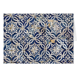Vintageportugis Azulejo Hälsningskort