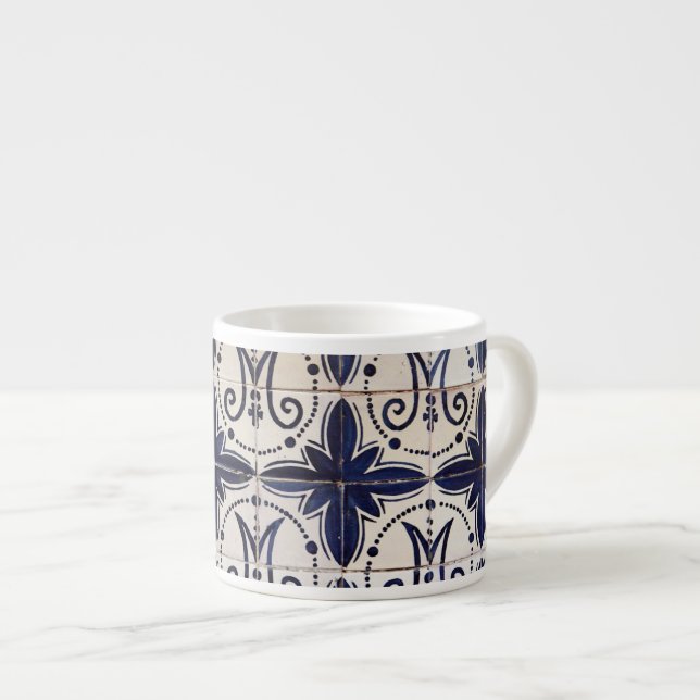 Vintageportugisazulejo Espressomugg (Framsida höger)