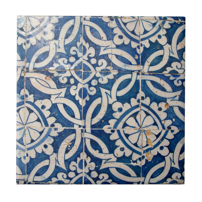 Vintageportugisazulejo Kakelplatta (Framsidan)