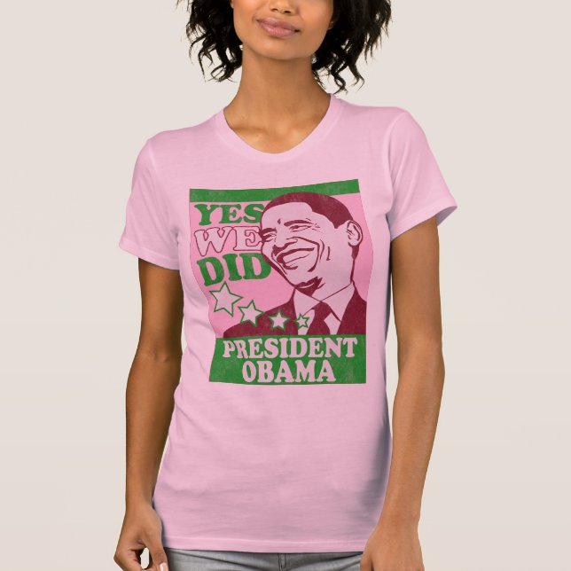 VintagepresidentObama T-tröja Tee Shirt (Framsida)