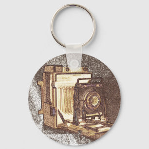 Vintagepresskamera Keychain Nyckelring