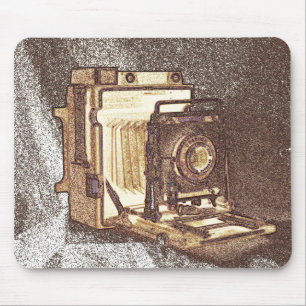 Vintagepresskamera Mousepad Musmatta