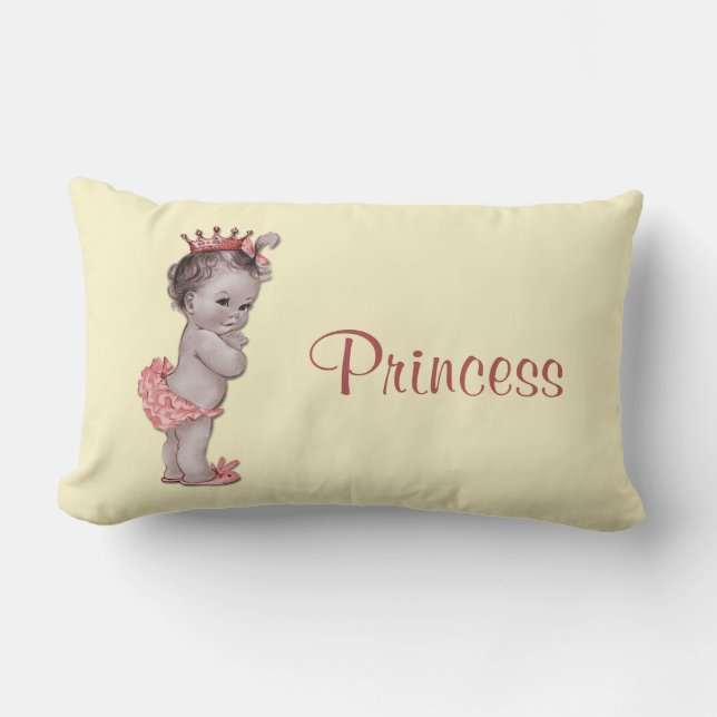 VintagePrincess Behandla som ett barn Lumbarkudde (Framsida)