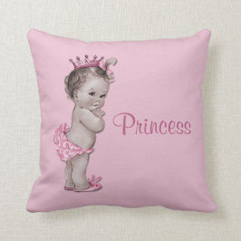 VintagePrincess Behandla som ett barn Rosa Kudde