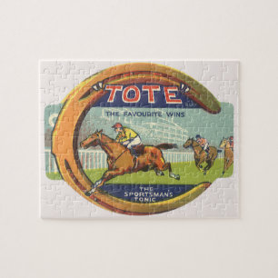 Vintageproduktetikett konst, Tote Sportsman's Toni Pussel