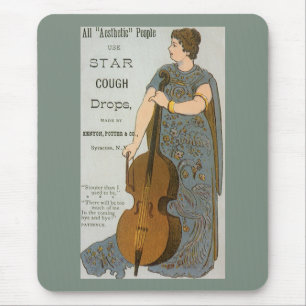 Vintageproduktetikett, Star Hosta Hällor med Cello Musmatta