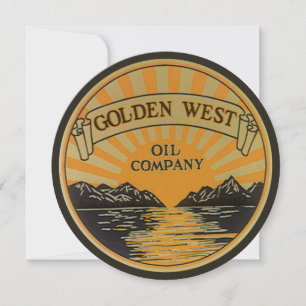 Vintageproduktetikettkonst, Golden West Oil Compan