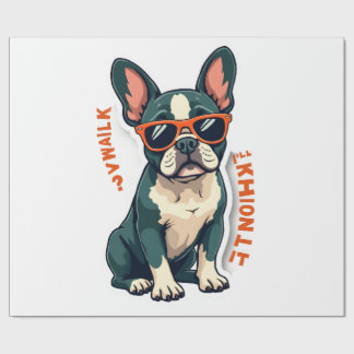 Vintagepromenad Jag Funderar På Det Fransk Bulldog Presentpapper