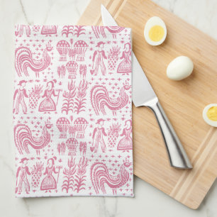 VintagePyrex mönster - Amish Butterprint (rosor) Kökshandduk