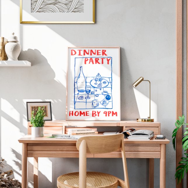 Vintager Dinner Party Bar Cart Poster (Skapare uppladdad)